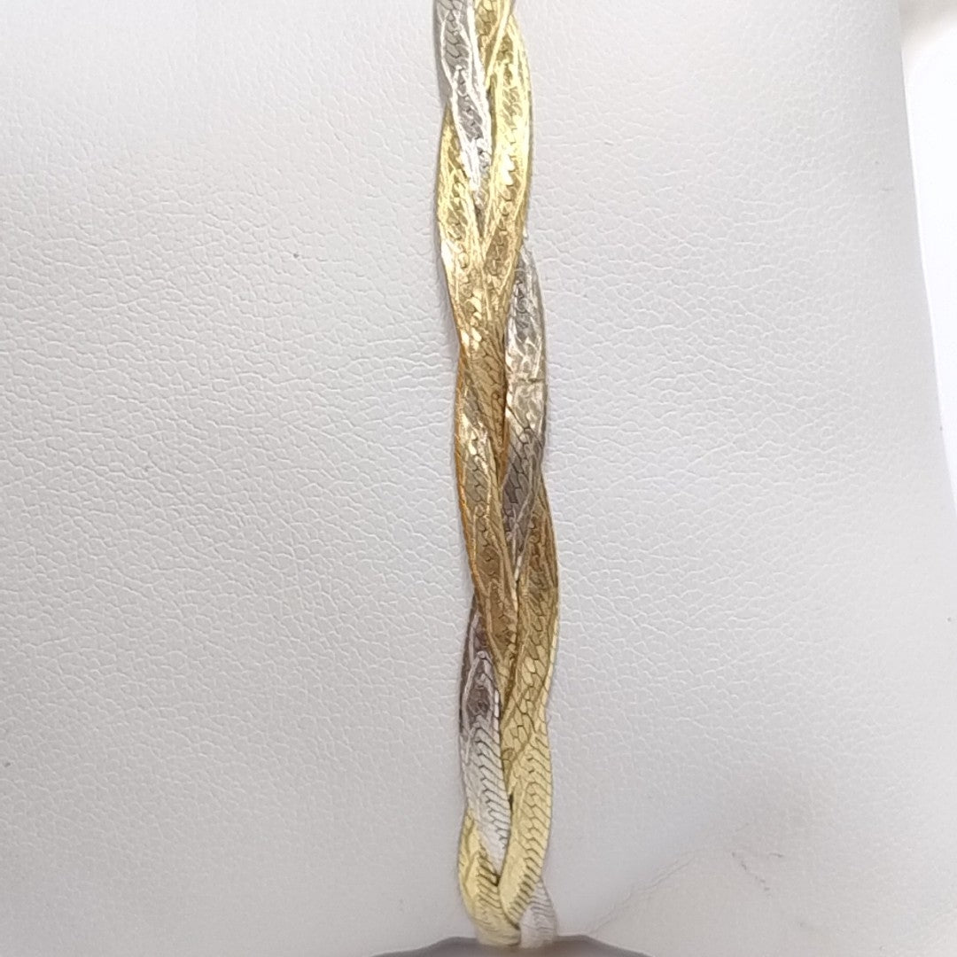 PULSERA ORO COMBINADO 10 K 5.5 GRMS (SEMINUEVO)