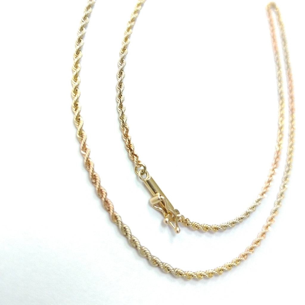 CADENA ORO, ORO COMBINADO 14 K 4.3 GRMS (SEMINUEVO)