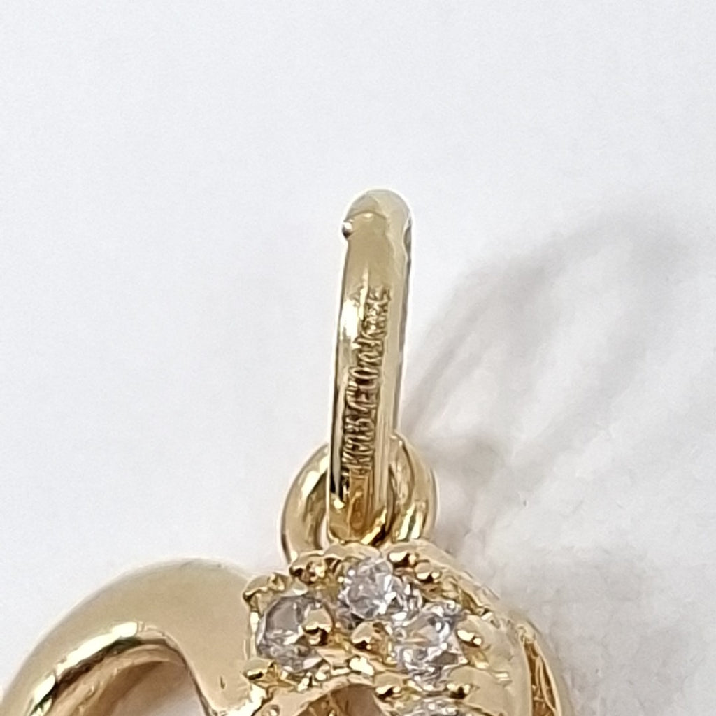 DIJE CORAZON CON CIRCONIAS 14K 1.4 GR (NUEVO)