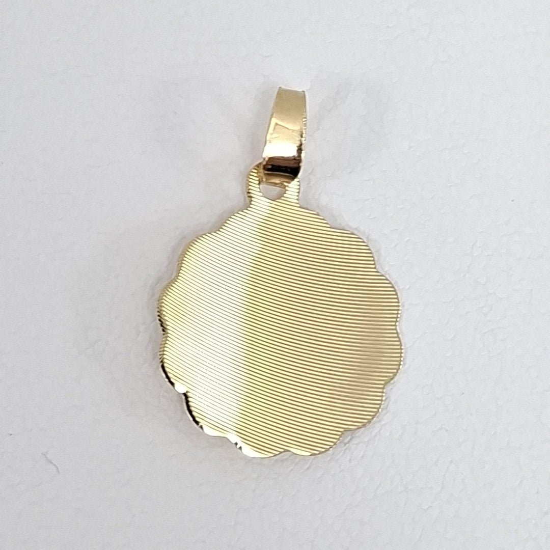 DIJE MEDALLA RELIGIOSA 14K 0.8 GR (NUEVO)