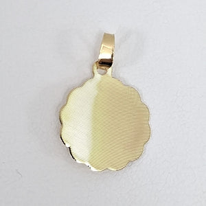 DIJE MEDALLA RELIGIOSA 14K 0.8 GR (NUEVO)