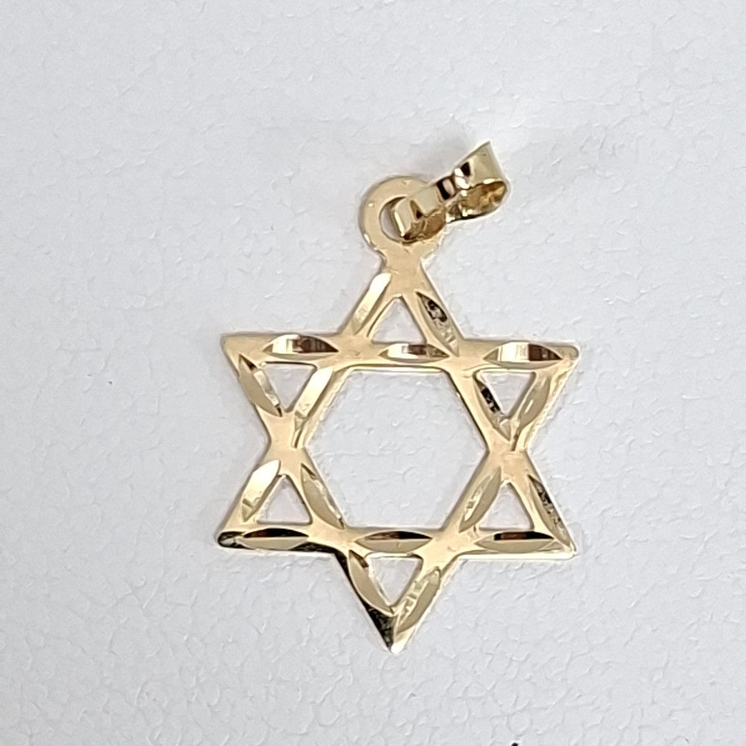 DIJE TEJIDO ESTRELLA DE DAVID 14K 0.5 GR (NUEVO)