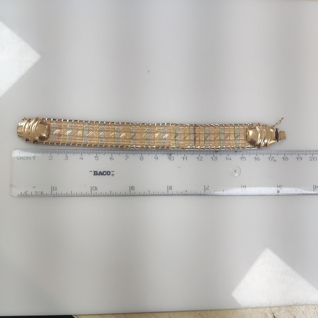 PULSERA ORO COMBINADO 14 K 16.5 GRMS (SEMINUEVO)