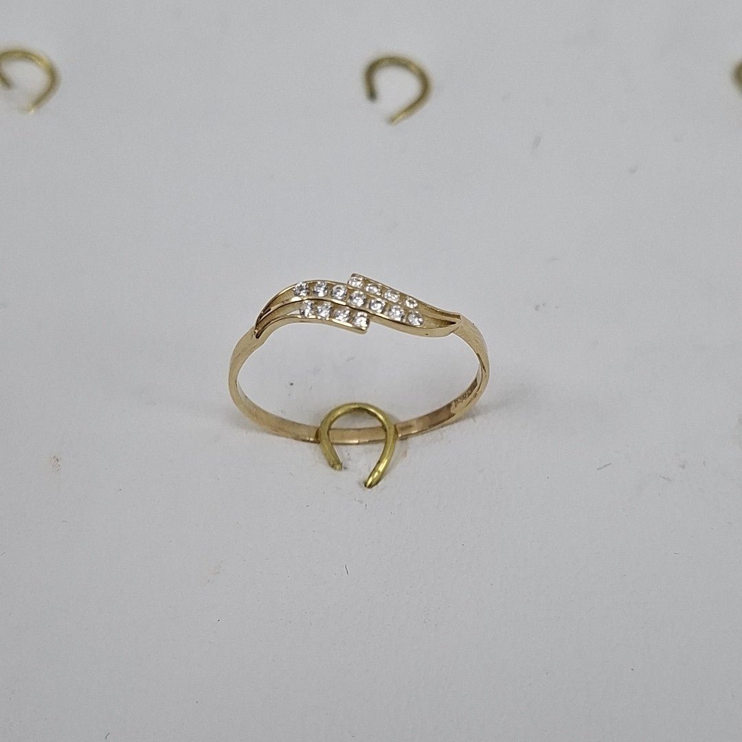 ANILLOS C CIRCONIAS 14K TALLA 9 0.8 GR (NUEVO)