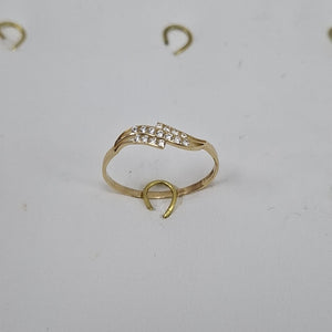 ANILLOS C CIRCONIAS 14K TALLA 9 0.8 GR (NUEVO)