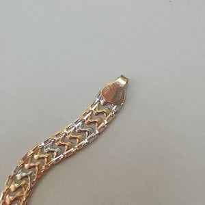 PULSERA ORO COMBINADO 14 K 5.2 GRMS (SEMINUEVO)