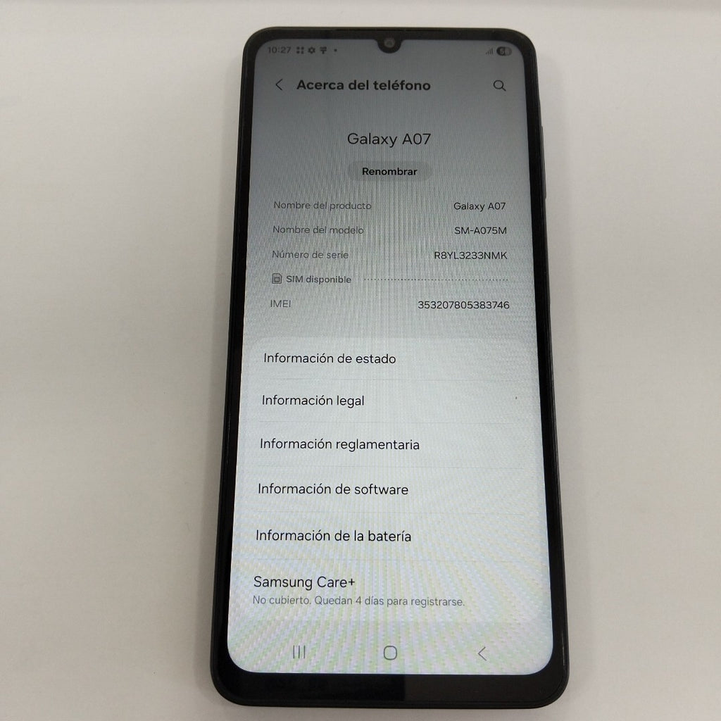 CELULAR SAMSUNG GALAXY A07 SM-A075M (2025) 64 GB 4 GB RAM (SEMINUEVO)