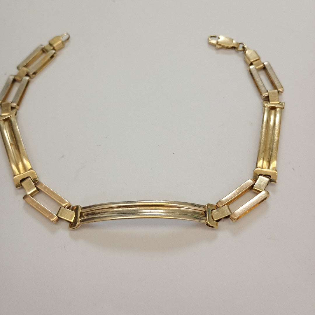 PULSERA ORO COMBINADO 14 K 13.3 GRMS (SEMINUEVO)