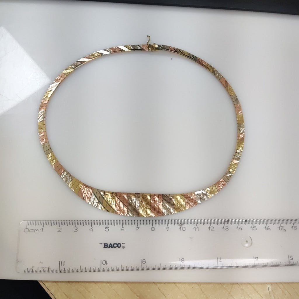 GARGANTILLA ORO COMBINADO 14 K 24.7 GRMS (SEMINUEVO)