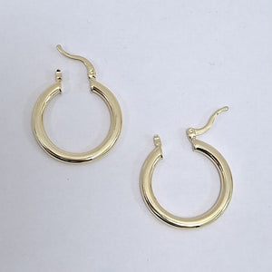 ARETES TEJIDO ARRACADA LISA 14K 2.1 GR (NUEVO)