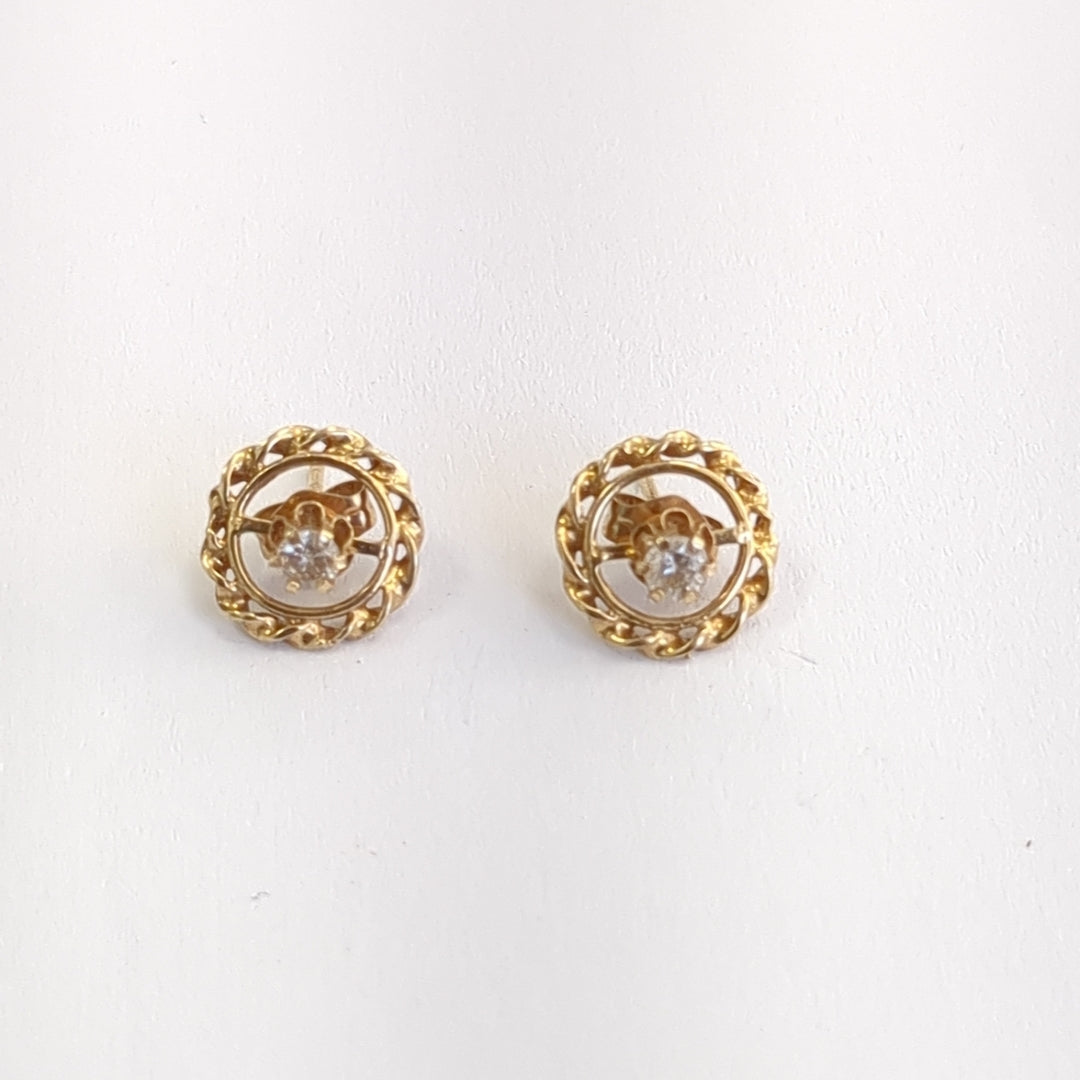 BROQUELES PAR ORO 14 K 1,40 GRMS (SEMINUEVO)