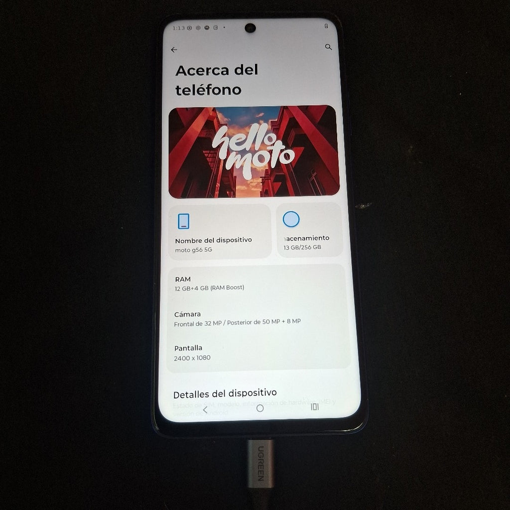 CELULAR MOTOROLA MOTO G56 XT2529-2 (2025) 256 GB 12 GB RAM