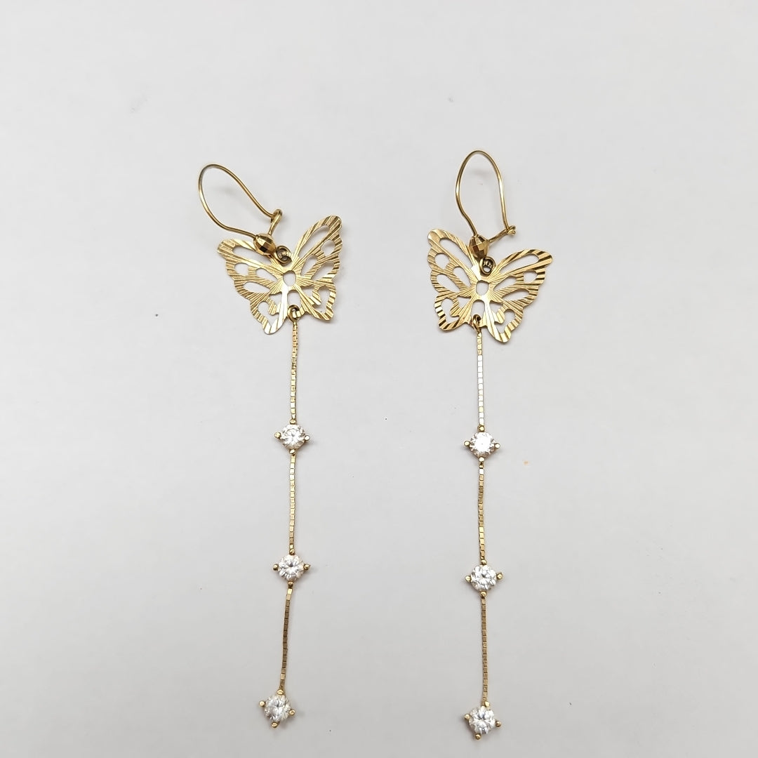 ARETES PAR ORO 14 K 2.2 GRMS (SEMINUEVO)