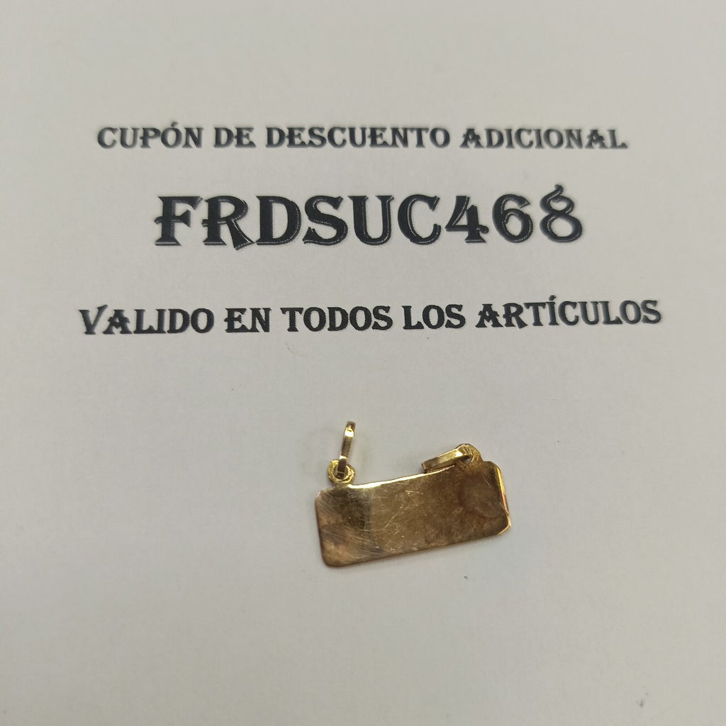 MEDALLA PERSONAL ORO 10 K 2.5 GRMS (SEMINUEVO)