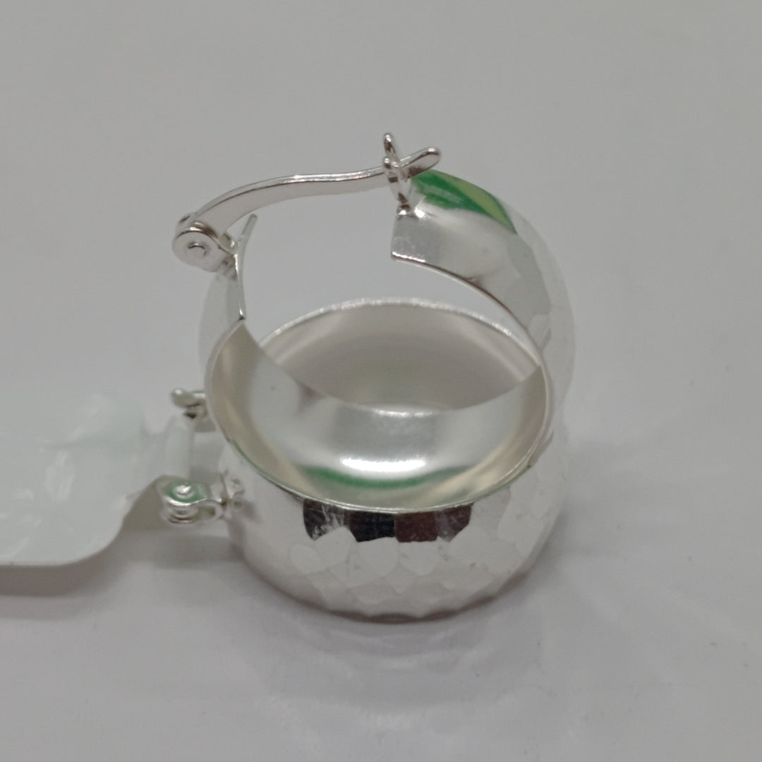 ARETES ARRACADAS FACETADAS PLATA .925 2.9 GR (NUEVO)