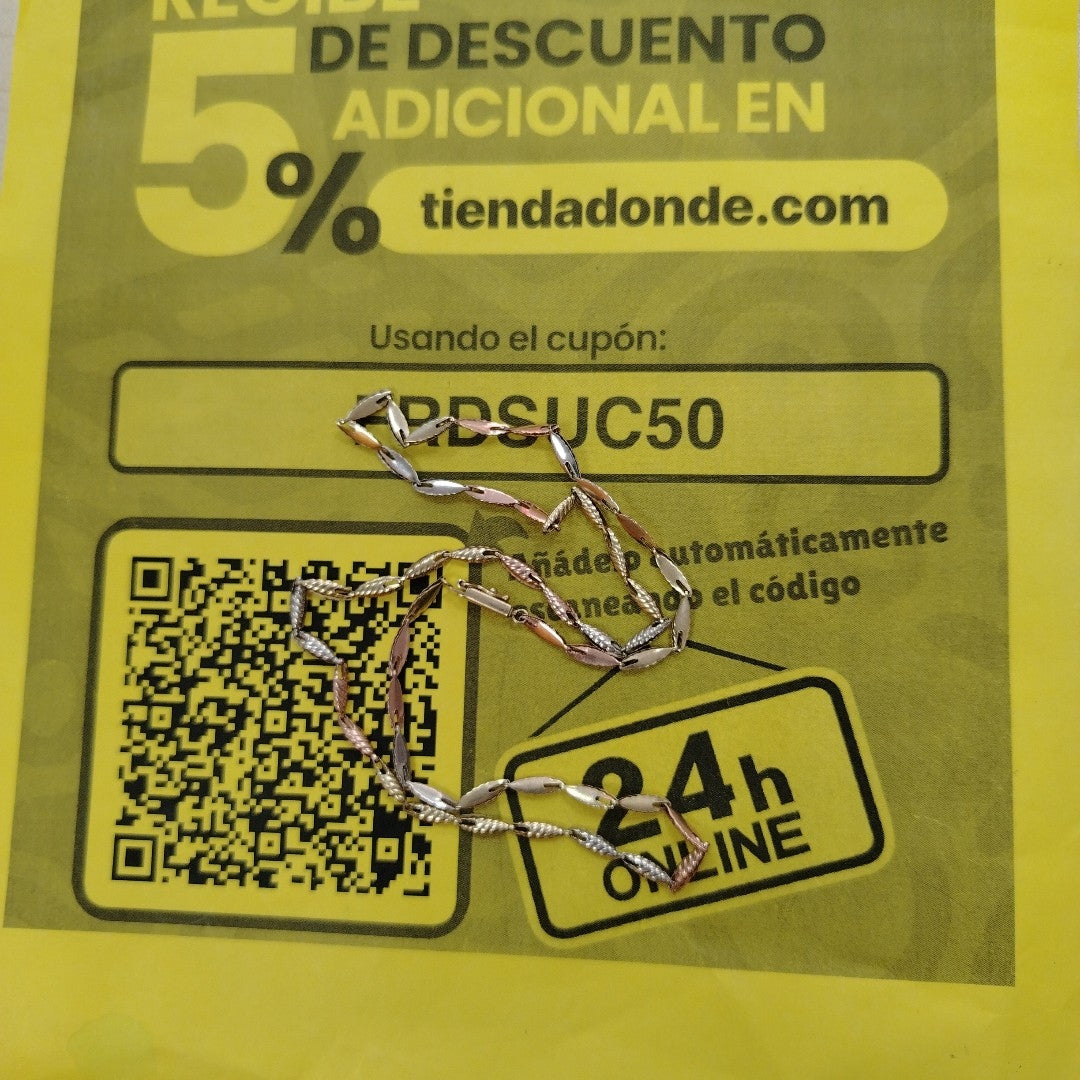 CADENA ORO,ORO COMBINADO 10 K 7,80 GRMS (SEMINUEVO)