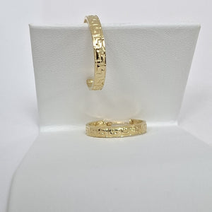ARETES ARRACADA CON GRECAS 14K 2 GR (NUEVO)