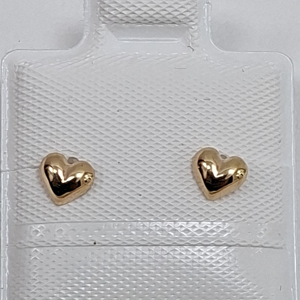 BROQUELES BROQUEL FIG CORAZON LISO 14K 0.1987 GR (NUEVO)