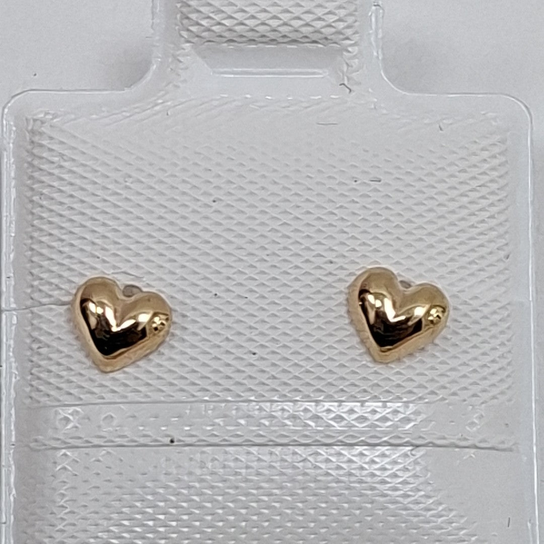 BROQUELES BROQUEL FIG CORAZON LISO 14K 0.1987 GR (NUEVO)