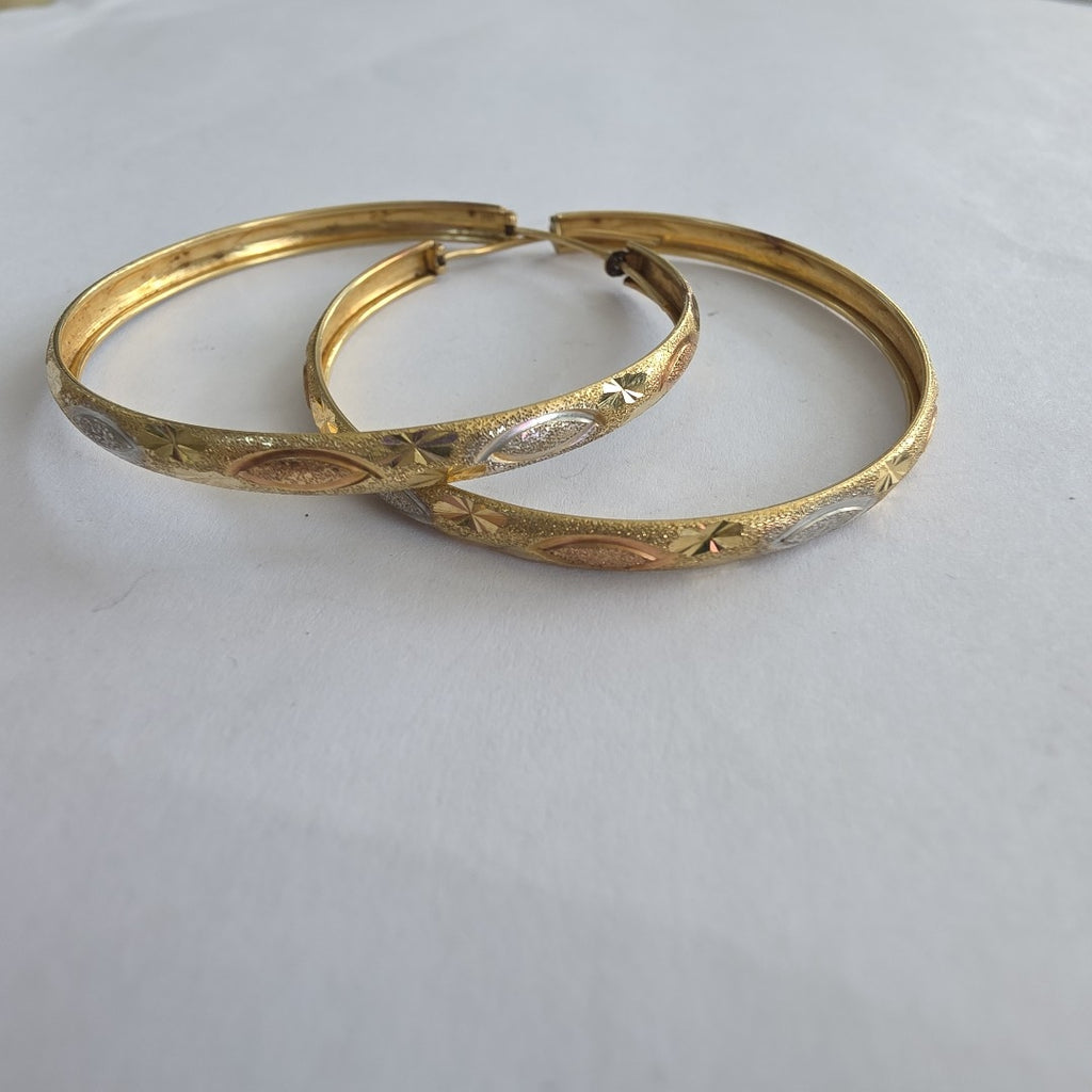 ARRACADAS PAR ORO, RODIADO 10 K 5.4 GRMS (SEMINUEVO)