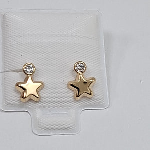 BROQUELES BROQUEL FIG ESTRELLA C CIRCONIA 14K 0.2603 GR (NUEVO)