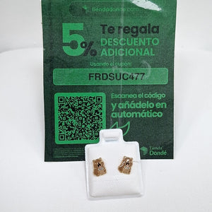 BROQUELES BROQUEL FIG CAPIBARA 14K 0.2657 GR (NUEVO)