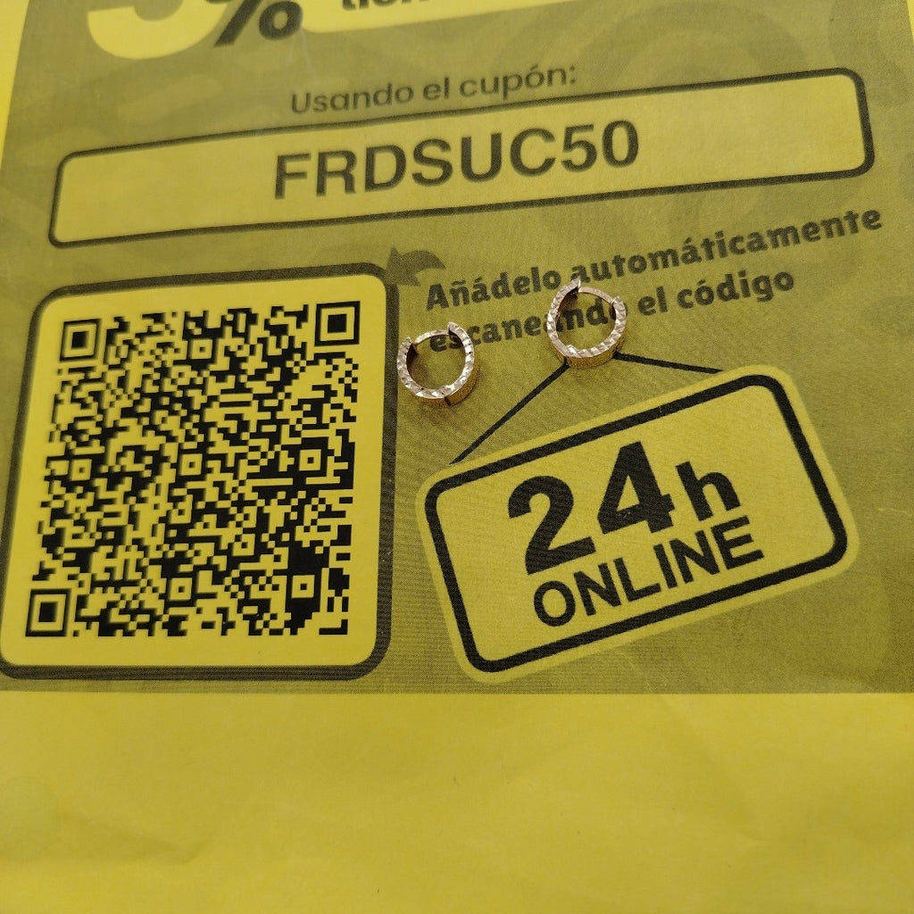 ARRACADAS PAR ORO 14 K 1.7 GRMS (SEMINUEVO)