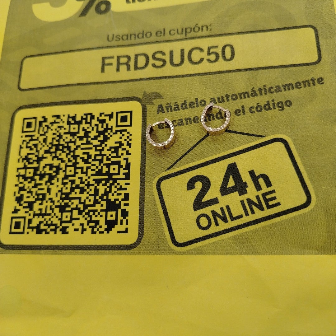 ARRACADAS PAR ORO 14 K 1.7 GRMS (SEMINUEVO)