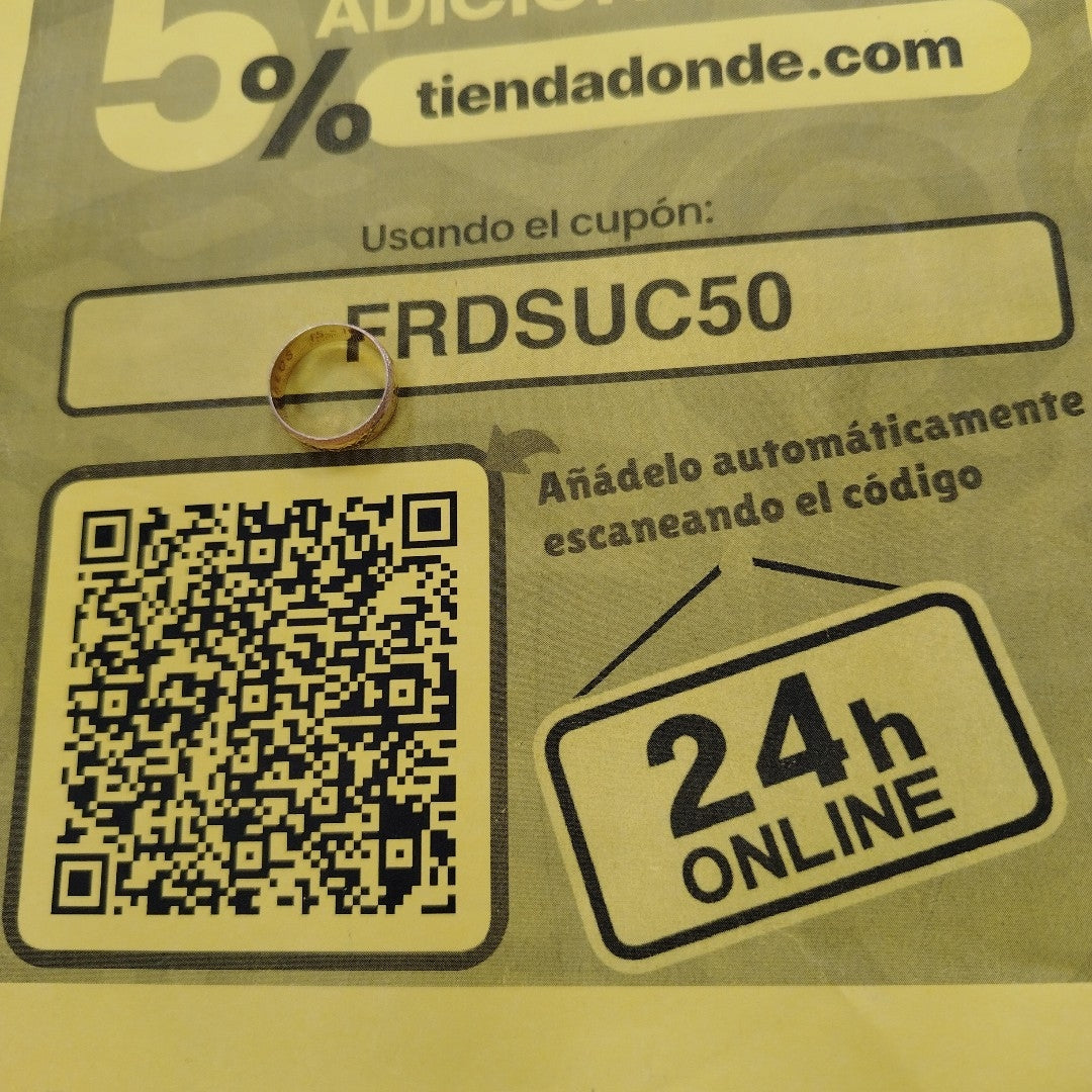 ARGOLLA ORO 14 K 2.1 GRMS (SEMINUEVO)