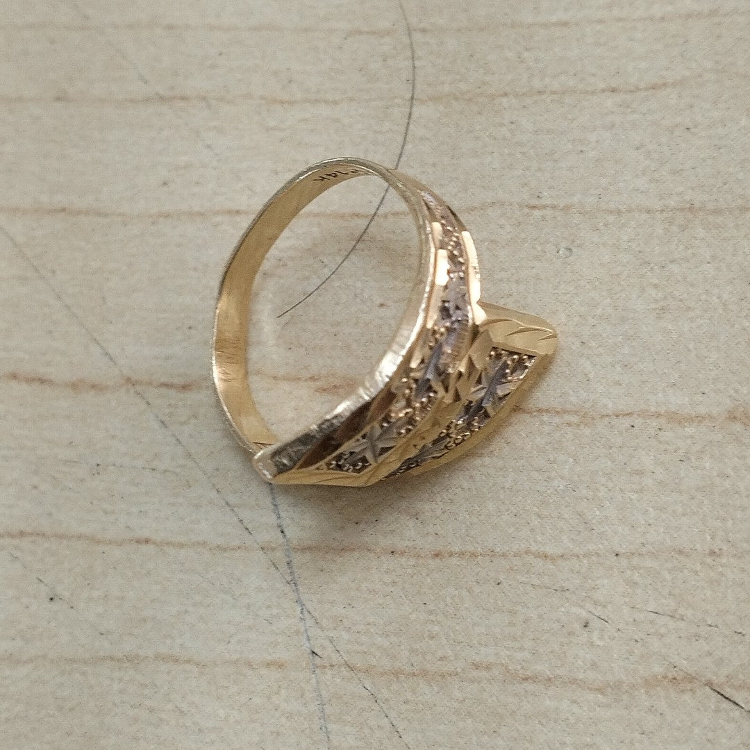 ANILLITO ORO COMBINADO 14 K 2.5 GRMS (SEMINUEVO)