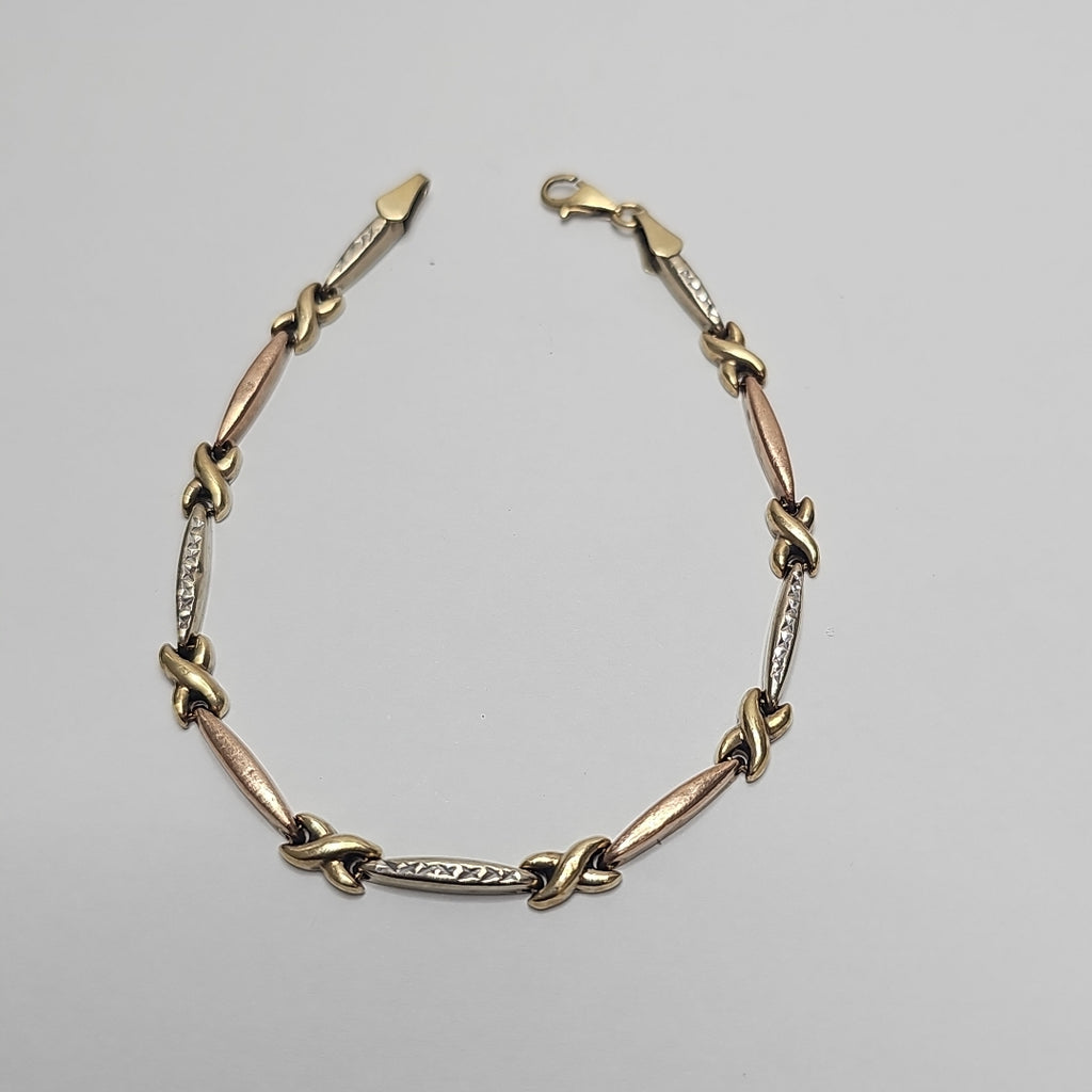 PULSERA ORO COMBINADO 14 K 4,40 GRMS (SEMINUEVO)