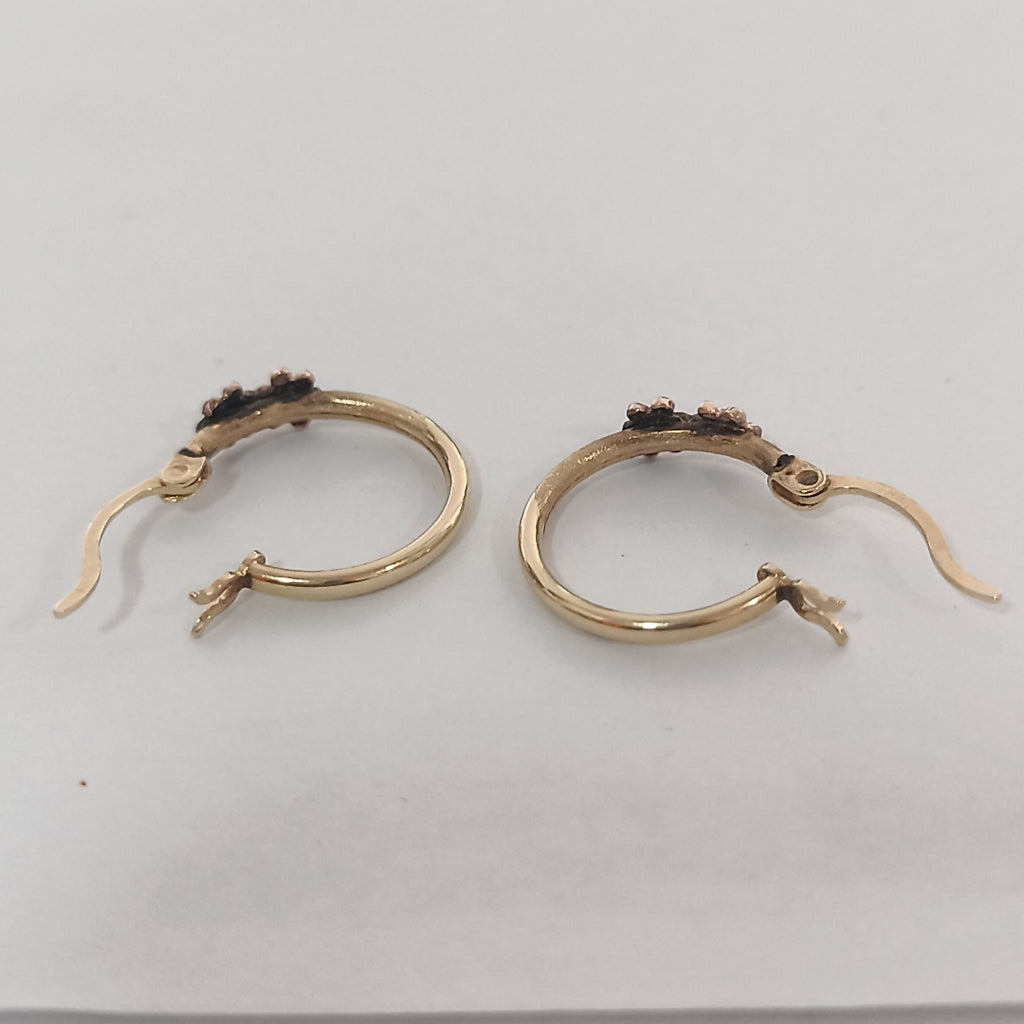 ARRACADAS PAR ORO COMBINADO 14 K 1,40 GRMS (SEMINUEVO)