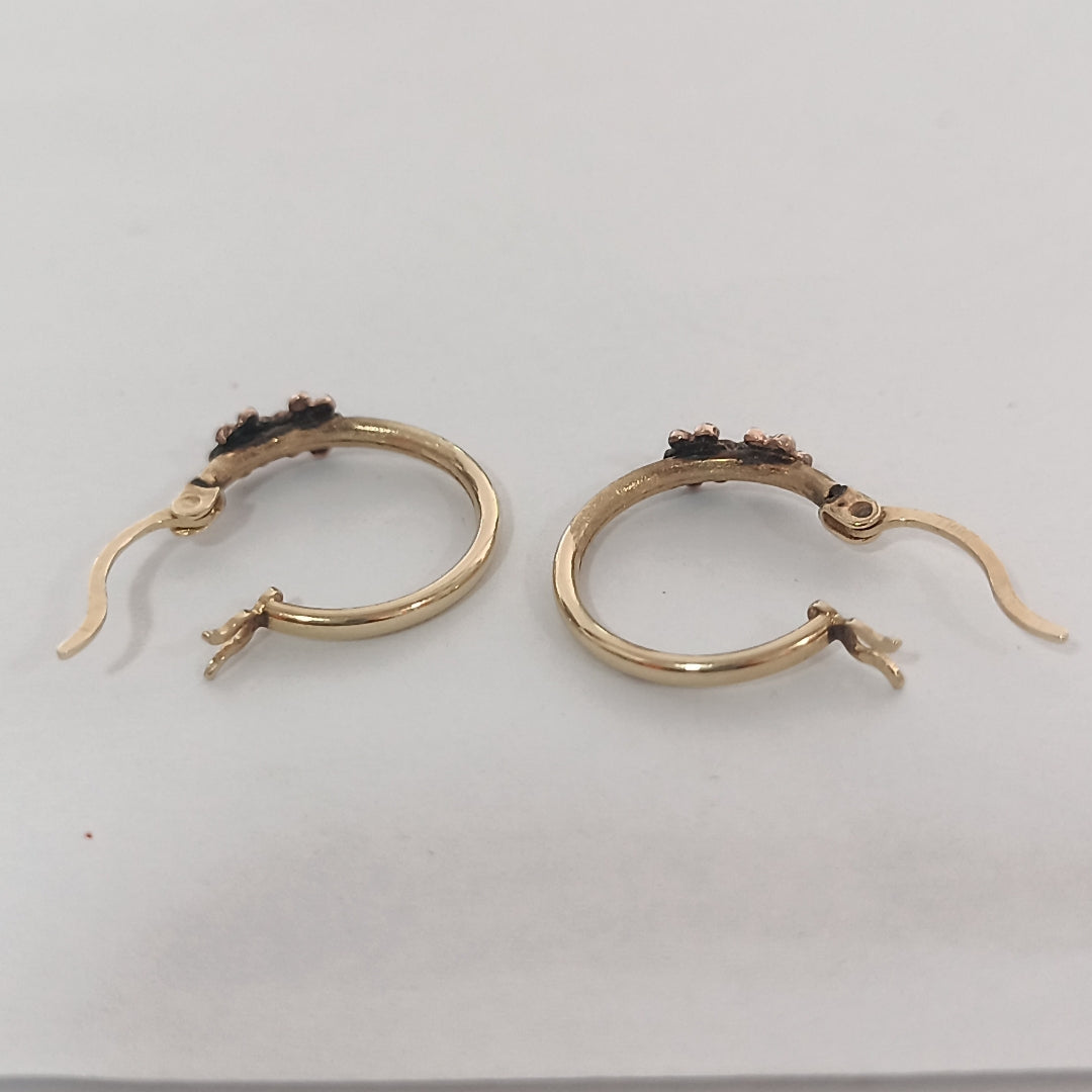 ARRACADAS PAR ORO COMBINADO 14 K 1,40 GRMS (SEMINUEVO)