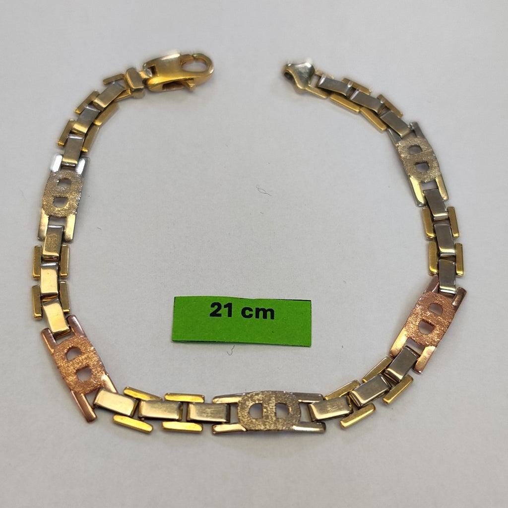 PULSERA ORO COMBINADO 14 K 10.8 GRMS (SEMINUEVO)