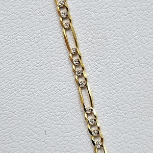 CADENA 3X1 DIAMANTADA 14K 60 CM 4.9 GR (NUEVO)