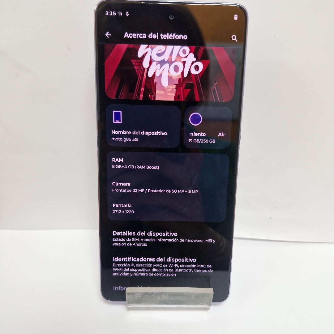 CELULAR MOTOROLA MOTO G86 XT2527-1 (2025) 256 GB 8 GB RAM (SEMINUEVO)