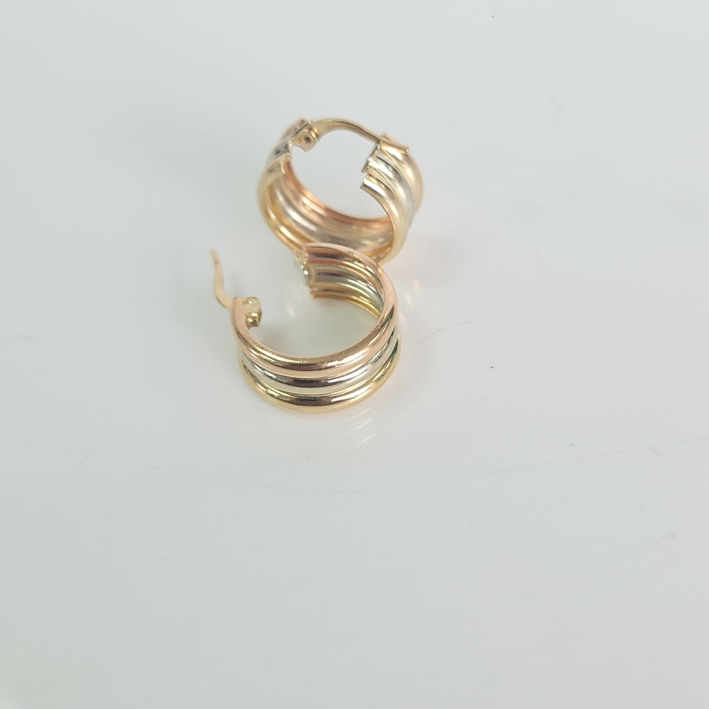 ARRACADAS PAR ORO COMBINADO 14 K 2,90 GRMS (SEMINUEVO)