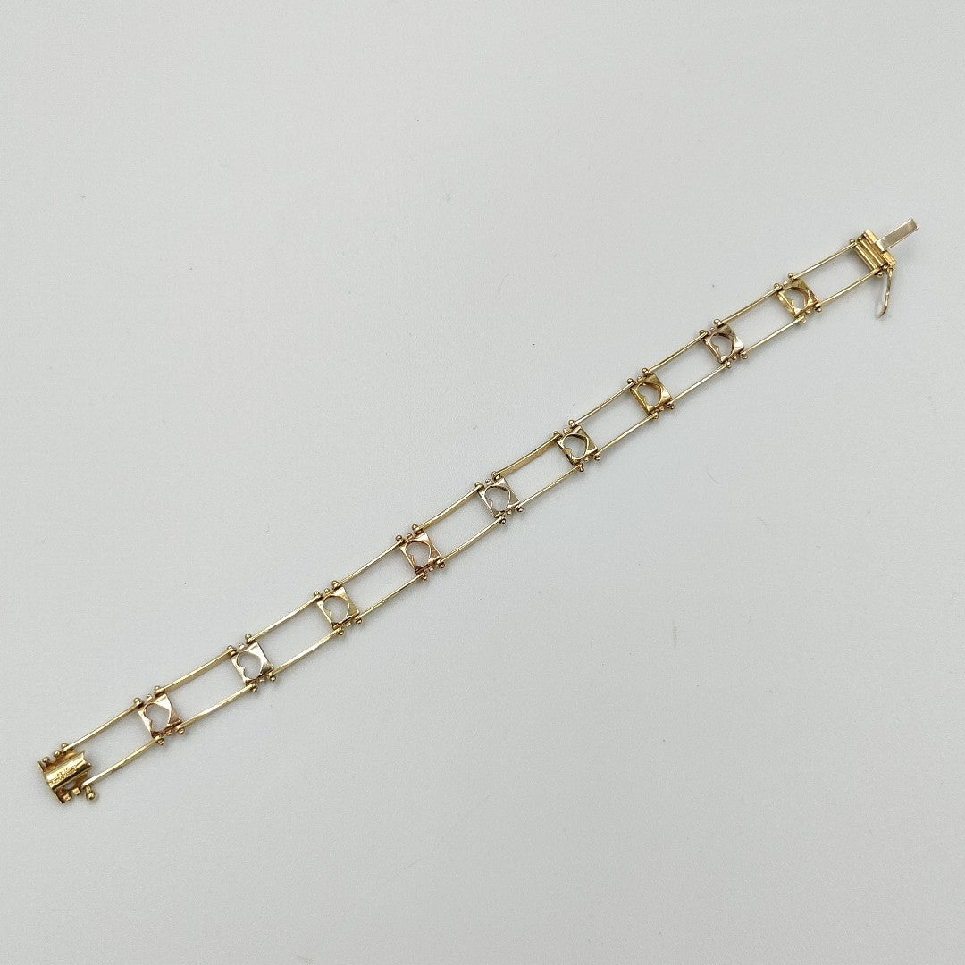 PULSERA ORO, ORO COMBINADO 14 K 7.9 GRMS (SEMINUEVO)