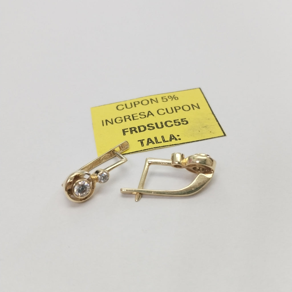 ARETES PAR ORO 14 K 2.9 GRMS (SEMINUEVO)