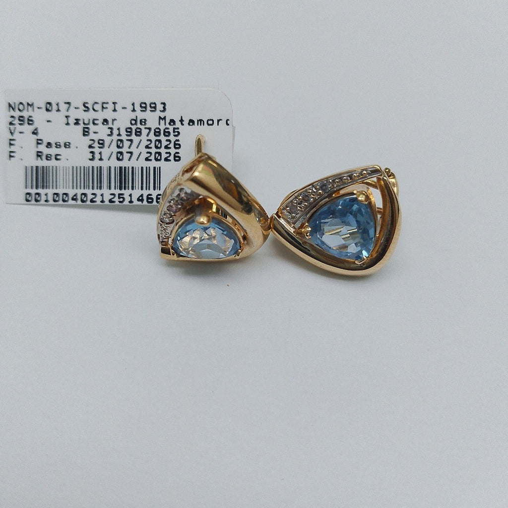ARETES PAR ORO 14 K 7.4 GRMS (SEMINUEVO)