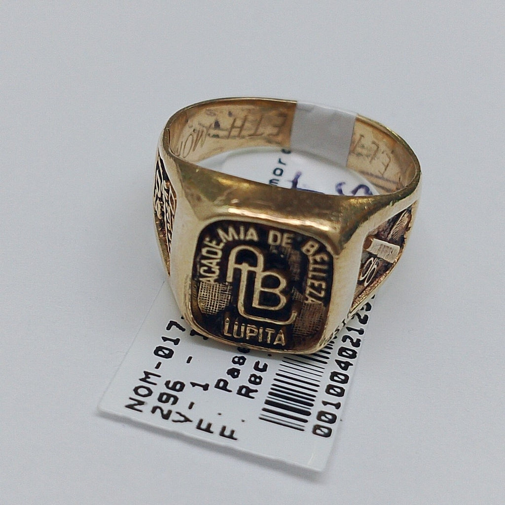 ANILLO DE GRADUACIÓN ORO 14 K 6.4 GRMS (SEMINUEVO)