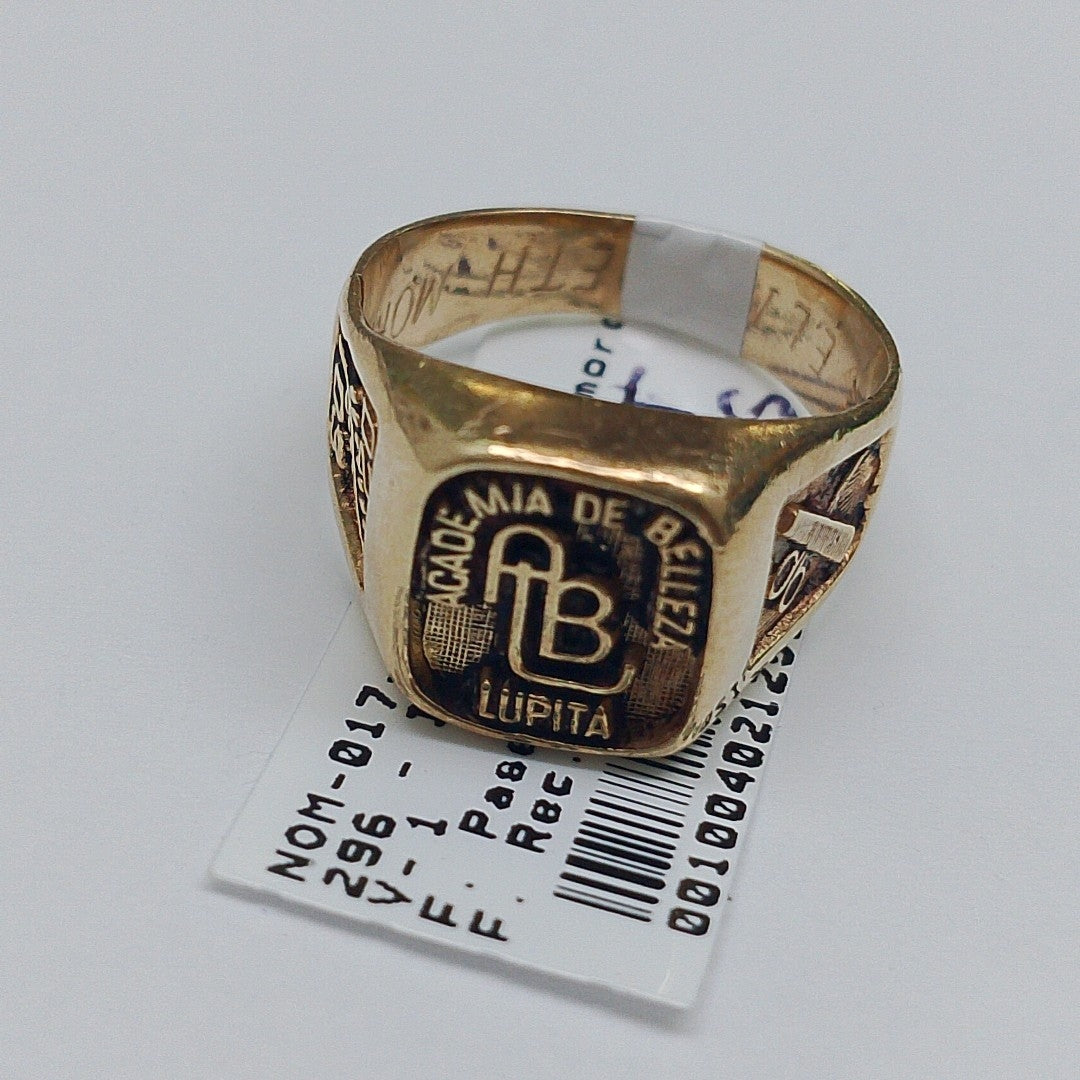 ANILLO DE GRADUACIÓN ORO 14 K 6.4 GRMS (SEMINUEVO)