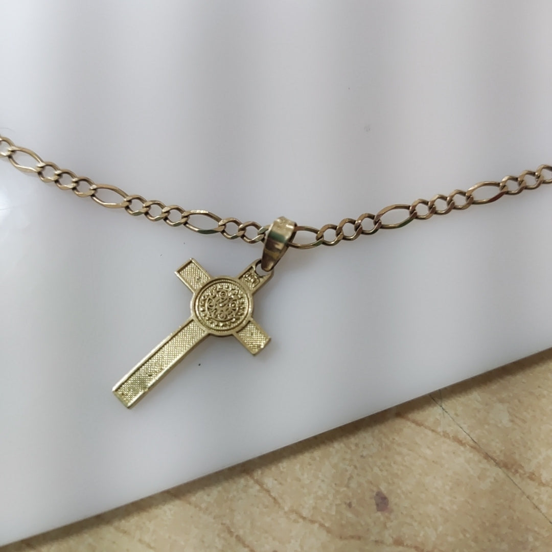CADENA, CRUZ, DIJE ORO 10 K 6.3 GRMS (SEMINUEVO)