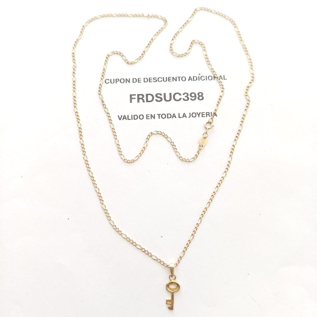 CADENA, DIJE ORO, ORO COMBINADO 10 K 3.1 GRMS (SEMINUEVO)