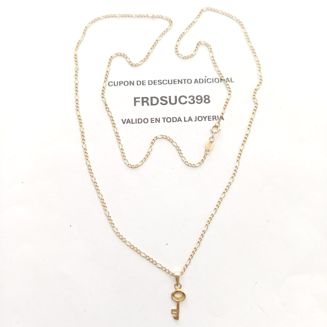 CADENA, DIJE ORO, ORO COMBINADO 10 K 3.1 GRMS (SEMINUEVO)
