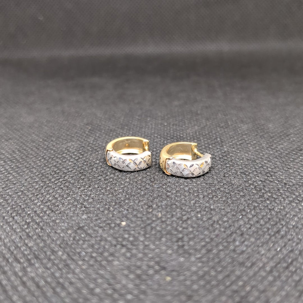 ARETES PAR ORO,ORO COMBINADO 14 K 1,20 GRMS (SEMINUEVO)