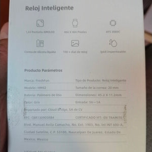 SMARTWATCH FRESHFUN HM92 36 MM BLUETOOTH (SEMINUEVO)