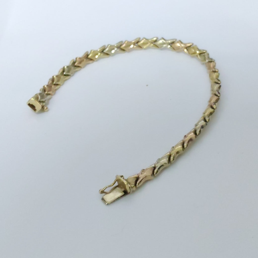 PULSERA ORO COMBINADO 14 K 7,70 GRMS (SEMINUEVO)