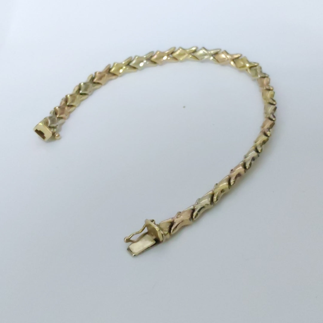 PULSERA ORO COMBINADO 14 K 7,70 GRMS (SEMINUEVO)