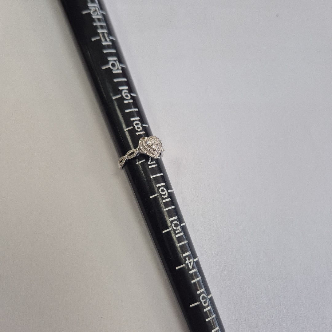ANILLO ORO BLANCO 10 K 2.9 GRMS (SEMINUEVO)